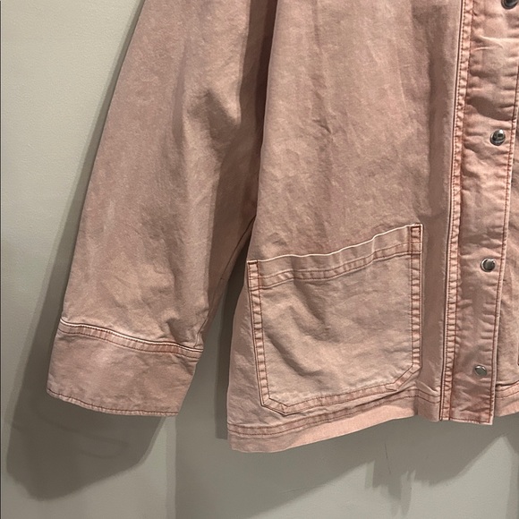 Old Navy Pink Denim Jacket with Brown Corduroy Collar - Picture 7 of 14